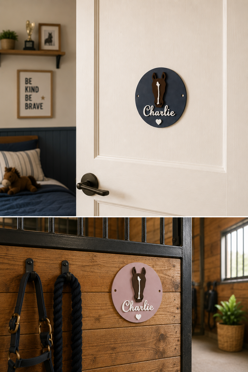Signature Horse Marking Door Plaque